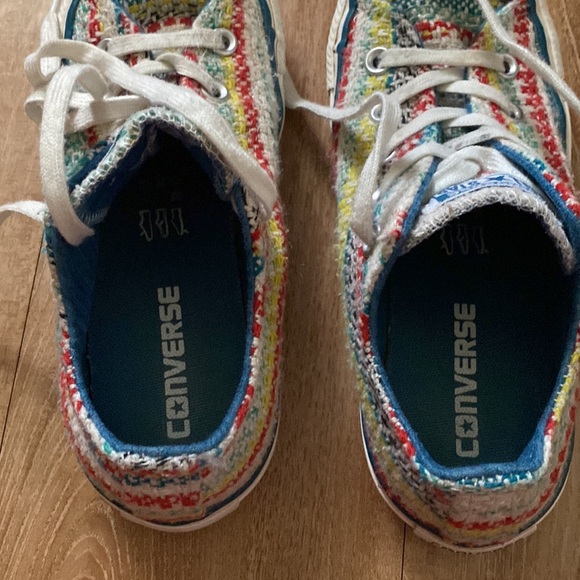 Tweed striped Converse All Star tennis shoes US size 5 - Picture 6 of 10